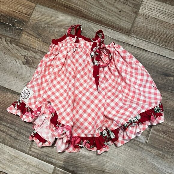 Cheeky Plum Floral & Checkered Dress - Picture 2 of 3